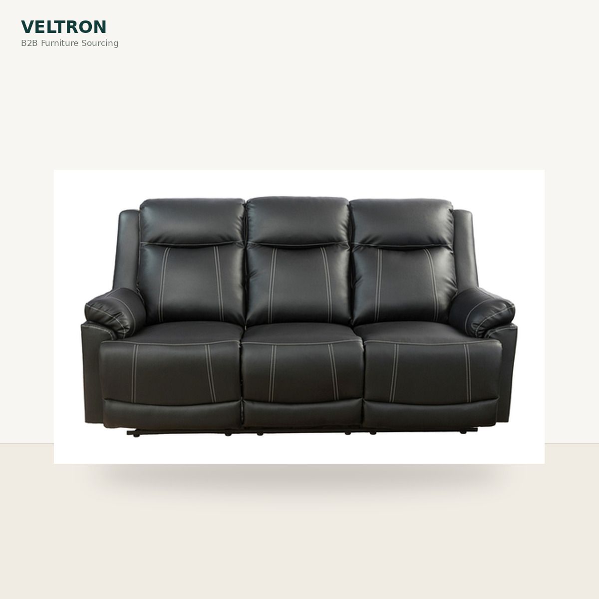 Black Leather Sectional Sofa